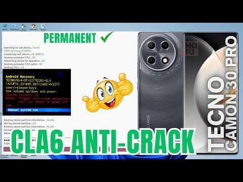 TECNO COMON 30 PRO CLA6 MTK ANTI CRACK LATEST SOLUTION